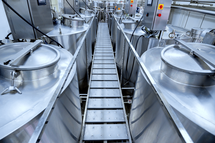 Dairy Plant Vats and buffer tanks